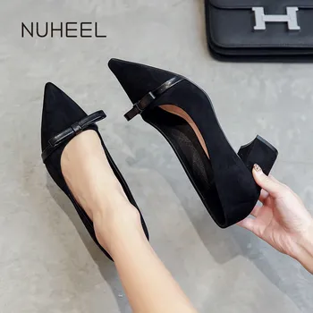NUHEEL women's shoes spring sexy slim bow high heels fashion wild elegant pointed toe shoes women туфли женские
NUHEEL women's shoes spring sexy slim bow high heels fashion wild elegant pointed toe shoes women туфли женские