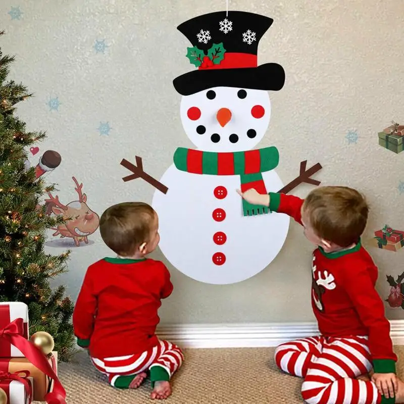 DIY Felt Christmas Snowman with Ornaments Fake Christmas Tree Kids Toys Christmas Party Decoration New Year
DIY Felt Christmas Snowman with Ornaments Fake Christmas Tree Kids Toys Christmas Party Decoration New Year