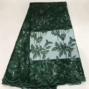 Latest apparel cloth green African net material French lace fabric with sequins for wedding/party ZQN266(5yards/lot)
Latest apparel cloth green African net material French lace fabric with sequins for wedding/party ZQN266(5yards/lot)