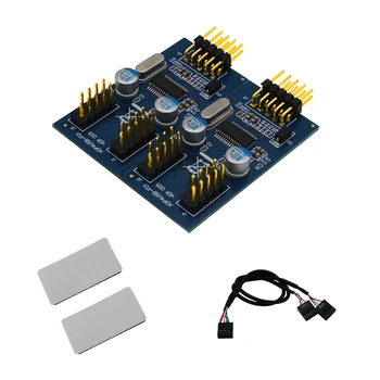 9Pin USB Header Male 1 to 4 Female Extension Cable Extender Card USB HUB Connector Adapter Port Multilier for Desktop
9Pin USB Header Male 1 to 4 Female Extension Cable Extender Card USB HUB Connector Adapter Port Multilier for Desktop