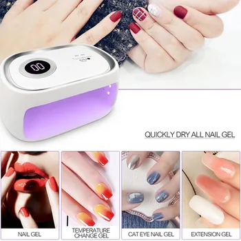 48W LED UV Nail Lamp Gel Polish Light Dryer Curing Manicure Machine Nail Phototherapy Lamp with Display Health and Beauty
48W LED UV Nail Lamp Gel Polish Light Dryer Curing Manicure Machine Nail Phototherapy Lamp with Display Health and Beauty