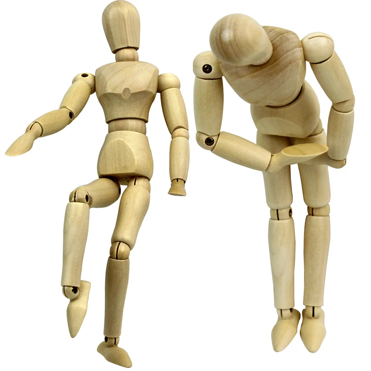 Premium 12 Artists Wooden Manikin Jointed Mannequin Perfect for Home Decoration and Drawing The Human Figure
