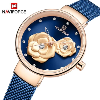 Top Luxury Brand NAVIFORCE Ladies Watch Fashion Creative 3D Rose Women wrist watches Casual Dress Clock Relogio Feminino 2020
Top Luxury Brand NAVIFORCE Ladies Watch Fashion Creative 3D Rose Women wrist watches Casual Dress Clock Relogio Feminino 2020