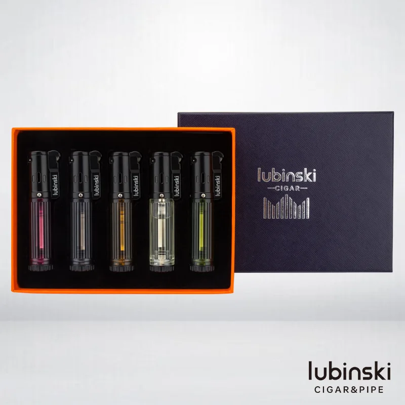 LUBINSKI Windproof Metal Jet Cigar Lighter Gas Torch Flint Lighter Inflated Butane Grinding Wheel Lighter Collection Men Gift
LUBINSKI Windproof Metal Jet Cigar Lighter Gas Torch Flint Lighter Inflated Butane Grinding Wheel Lighter Collection Men Gift