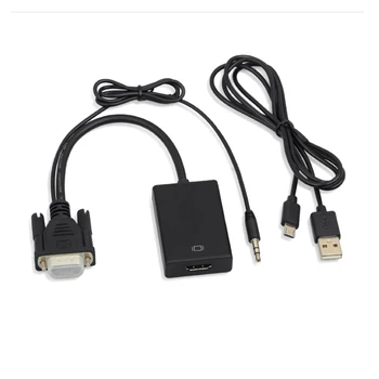 Converter VGA Male To HDMI Output Audio USB Conversion Cable Adapter Portable For PC TV AS99 
Converter VGA Male To HDMI Output Audio USB Conversion Cable Adapter Portable For PC TV AS99