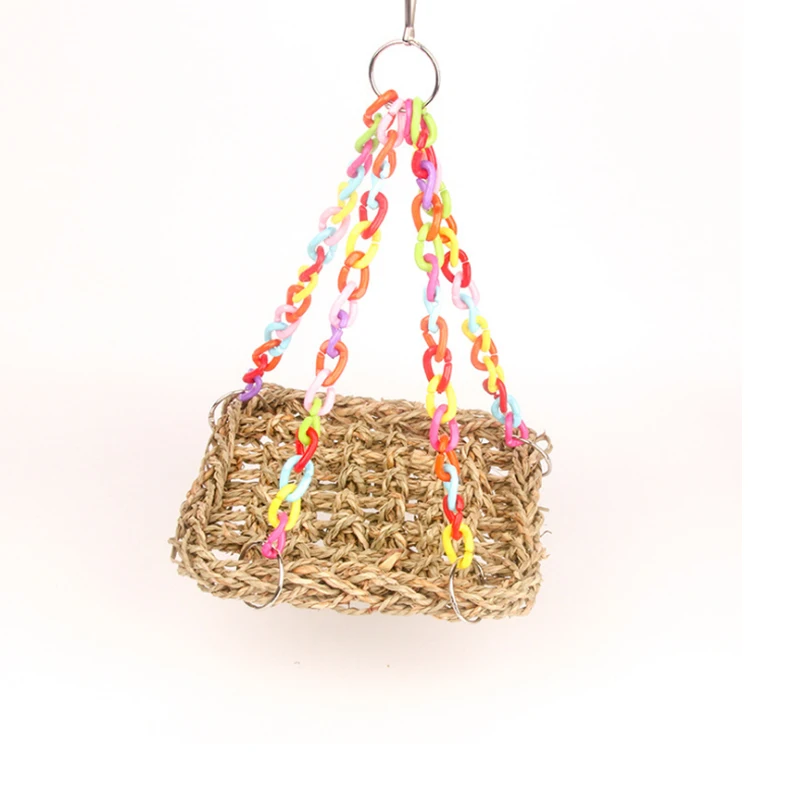 Parrot Bird Hammock toy natural Straw Perch Platform Hanging Cage Hamster bites Climbing Chewing Swing for Samll animals Nest Bird Cage toys Accessories Supplies
Parrot Bird Hammock toy natural Straw Perch Platform Hanging Cage Hamster bites Climbing Chewing Swing for Samll animals Nest Bird Cage toys Accessories Supplies