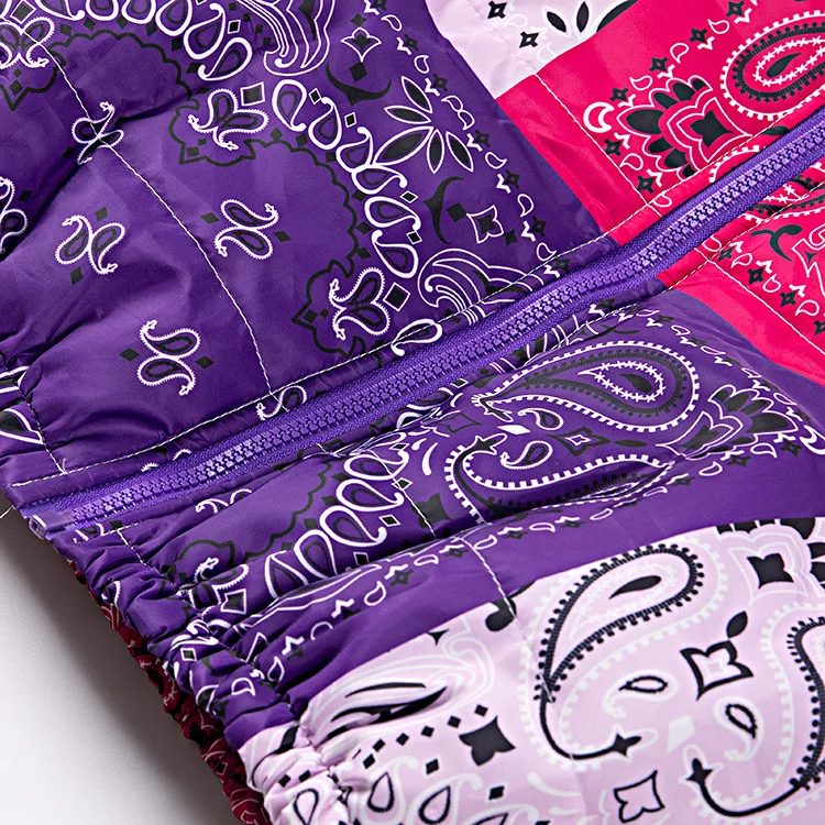 Short Print Cotton-Padded Jacket Women 2020 European And American Fashion New Winter Stand-Up Collar Long-Sleeved Coat Trendy