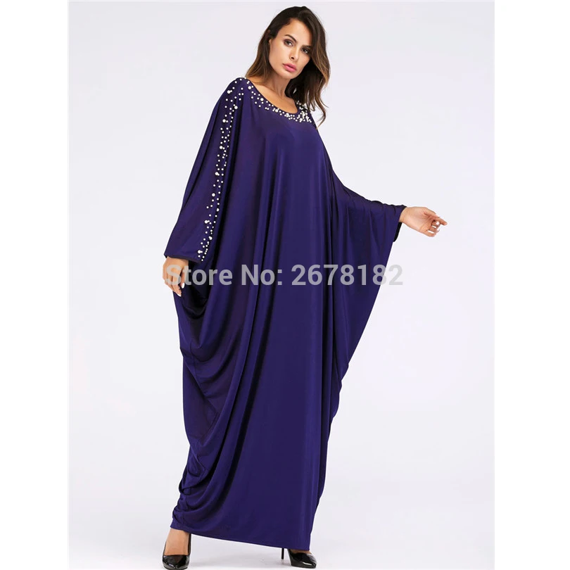 Фото Женское платье-Кафтан размера плюс высокого качества в арабском стиле |