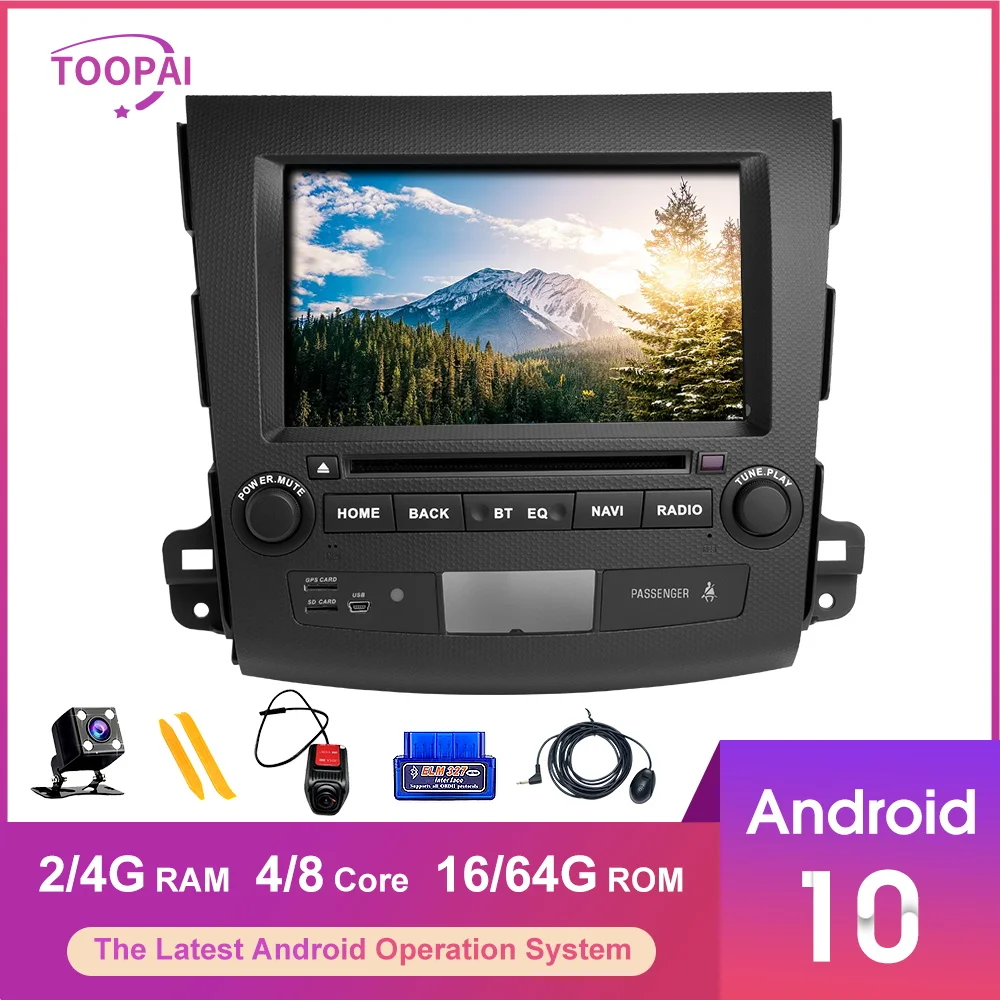 Автомагнитола для Mitsubishi Outlander 2007 2011 мультимедийный плеер с GPS навигацией головное