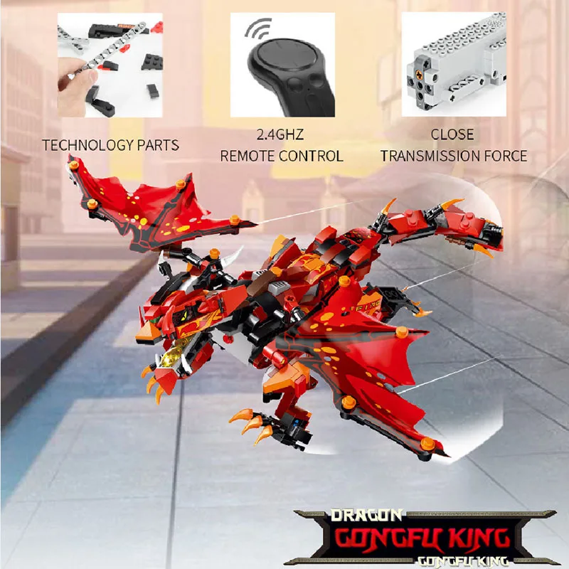 485PCS Children RC Toys Anime Mech Dragon DIY Creative Assembly Building Block Electric Toys Kids Gift Compatible Legoed Technic
485PCS Children RC Toys Anime Mech Dragon DIY Creative Assembly Building Block Electric Toys Kids Gift Compatible Legoed Technic