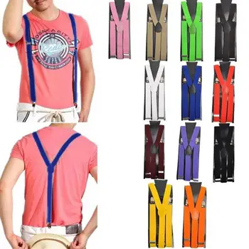 2020 Elastic Suspenders Y-Shape Adjustable Braces Gift Unisex Candy Color With 3 silver-tone clips and 2 length adjusters 
2020 Elastic Suspenders Y-Shape Adjustable Braces Gift Unisex Candy Color With 3 silver-tone clips and 2 length adjusters
