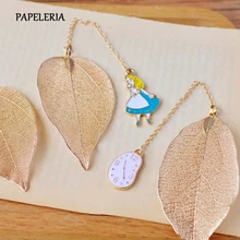 1 teile/satz Kawaii Kaninchen Lesezeichen Gold Farbe Blatt Textur Lesen Seiten Bücher Mark High-Grade Büro Schule Schreibwaren Geschenk(China)