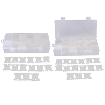 2 Pieces Embroidery Floss Organizer Box - 18 Slots Detachable Design with 240 Floss Bobbins for Cross Stitch, Sewing
2 Pieces Embroidery Floss Organizer Box - 18 Slots Detachable Design with 240 Floss Bobbins for Cross Stitch, Sewing