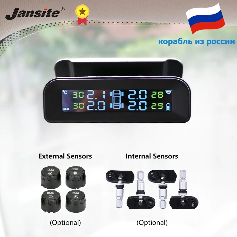 Jansite TPMS Car Tire Pressure Alarm Monitor System Real-time Display Attached to glass wireless Solar power tpms with 4 sensors
Jansite TPMS Car Tire Pressure Alarm Monitor System Real-time Display Attached to glass wireless Solar power tpms with 4 sensors
