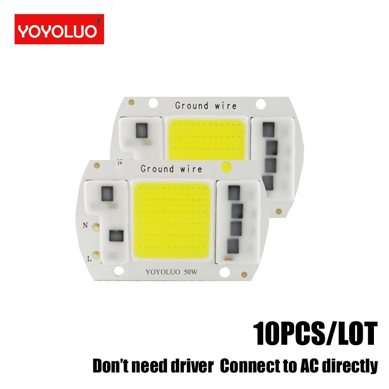 Светодиодная COB лампа YOYOLUO 50/40/30/20/5 Вт 220 В переменного тока|lamp for|chip 50wled cob chip |