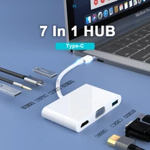 7 in 1 USB 3.0 Hub For Laptop Adapter PC Computer PD Charge 7 Ports Dock Station HDMI 4K30HZ TF/SD Card Notebook Type-C Splitter
7 in 1 USB 3.0 Hub For Laptop Adapter PC Computer PD Charge 7 Ports Dock Station HDMI 4K30HZ TF/SD Card Notebook Type-C Splitter