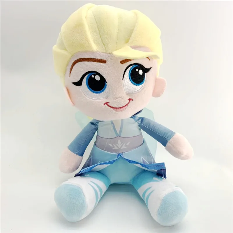 New Princess Anna Elsa plush Dolls Movie Cartoon Childhood Young Anna Elsa Stuffed Peluche Toys Kids Girls Cosplay Gift 20cm 2pcslot (12)