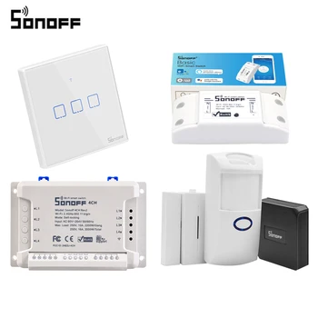 Sonoff 1CH Wifi Switch/4CH R2/ RF Bridge 433MHZ Wireless Signal Converter/ DW1 Door Window Sensor/ Sonoff T2 3 Gang Light Switch
Sonoff 1CH Wifi Switch/4CH R2/ RF Bridge 433MHZ Wireless Signal Converter/ DW1 Door Window Sensor/ Sonoff T2 3 Gang Light Switch