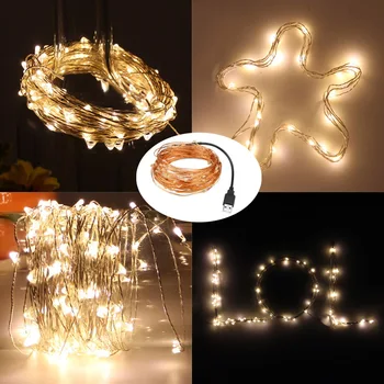 New Year 2M 5M 10M Copper Wire Fairy Light Garland USB LED String Lights Home Christmas Wedding Party Xmas Decoration
New Year 2M 5M 10M Copper Wire Fairy Light Garland USB LED String Lights Home Christmas Wedding Party Xmas Decoration