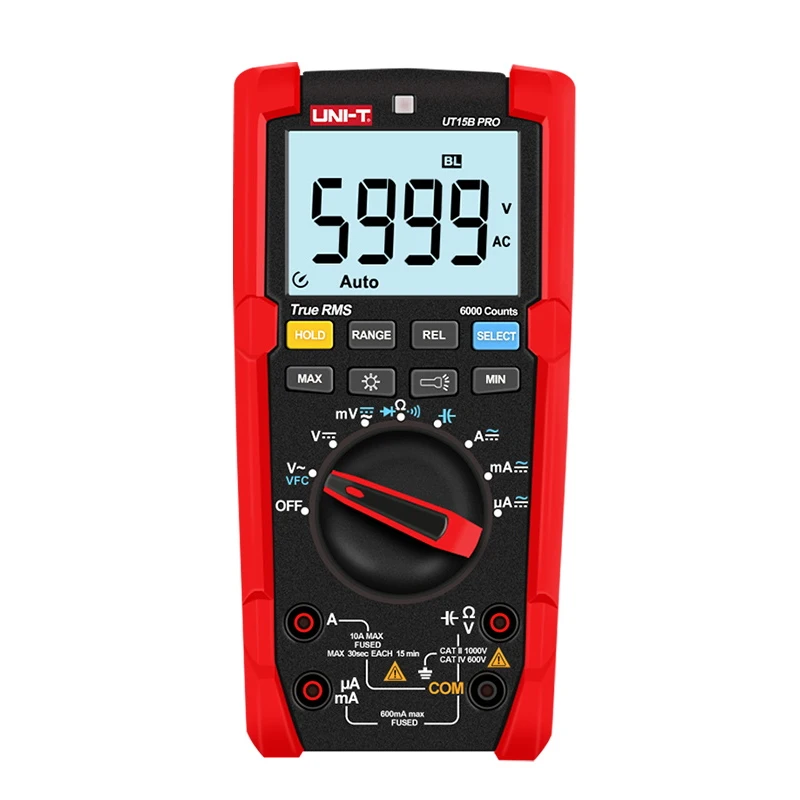 UNI-T True RMS Digital Multimeter Tester Auto Range Anti-Burn VFC Hz Capacitor Resistor Electrician UT15B UT17B Pro Multi Meter
UNI-T True RMS Digital Multimeter Tester Auto Range Anti-Burn VFC Hz Capacitor Resistor Electrician UT15B UT17B Pro Multi Meter