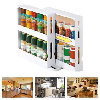Space Saving PP Rotating Shelf Home Spice Organizer Slide Desktop Kitchen Cabinet Cupboard Multifunctional Large Storage Rack
Space Saving PP Rotating Shelf Home Spice Organizer Slide Desktop Kitchen Cabinet Cupboard Multifunctional Large Storage Rack