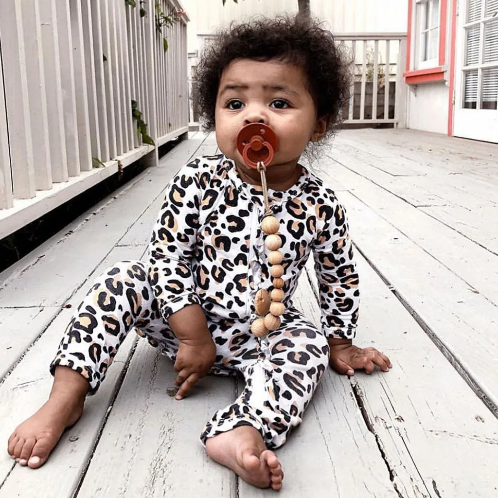 baby girl leopard onesie