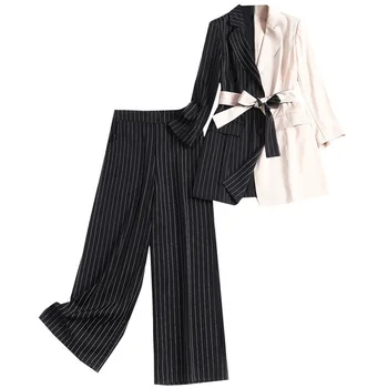 2020 Spring New Clothes For Women High-end Contrast Color Patchwork 2 Pieces Set Temperament Blazer + Pants
2020 Spring New Clothes For Women High-end Contrast Color Patchwork 2 Pieces Set Temperament Blazer + Pants