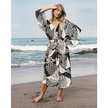 2020 Sexy Bikini Cover Up Women Printed Beach Cover Up Loose Long Tunics Cardigan Swimsuit Cover-Ups Summer Beach Wear Bathrobe
2020 Sexy Bikini Cover Up Women Printed Beach Cover Up Loose Long Tunics Cardigan Swimsuit Cover-Ups Summer Beach Wear Bathrobe