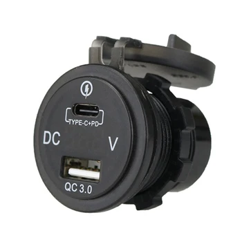 Car Charger Waterproof 12V 24V Type C PD QC 3.0 USB Charger LED Voltmeter Power Adapter for Smart Phone Tablet Boat Motorcycle
Car Charger Waterproof 12V 24V Type C PD QC 3.0 USB Charger LED Voltmeter Power Adapter for Smart Phone Tablet Boat Motorcycle