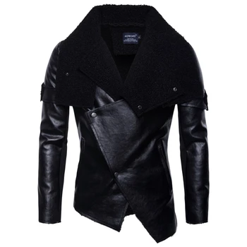 Motorcycle Leather Jacket for Men with Irregular Personality Punk Leather Jacket Man's PU Leather Coat Streetwear High Quality
Motorcycle Leather Jacket for Men with Irregular Personality Punk Leather Jacket Man's PU Leather Coat Streetwear High Quality