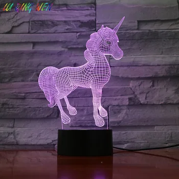 Unicorn Night Lamp 3D Hologram Usb Touch Sensor Light Room Decoration Battery-powered Lamp Girl Kids Bedside Led Night Light 
Unicorn Night Lamp 3D Hologram Usb Touch Sensor Light Room Decoration Battery-powered Lamp Girl Kids Bedside Led Night Light