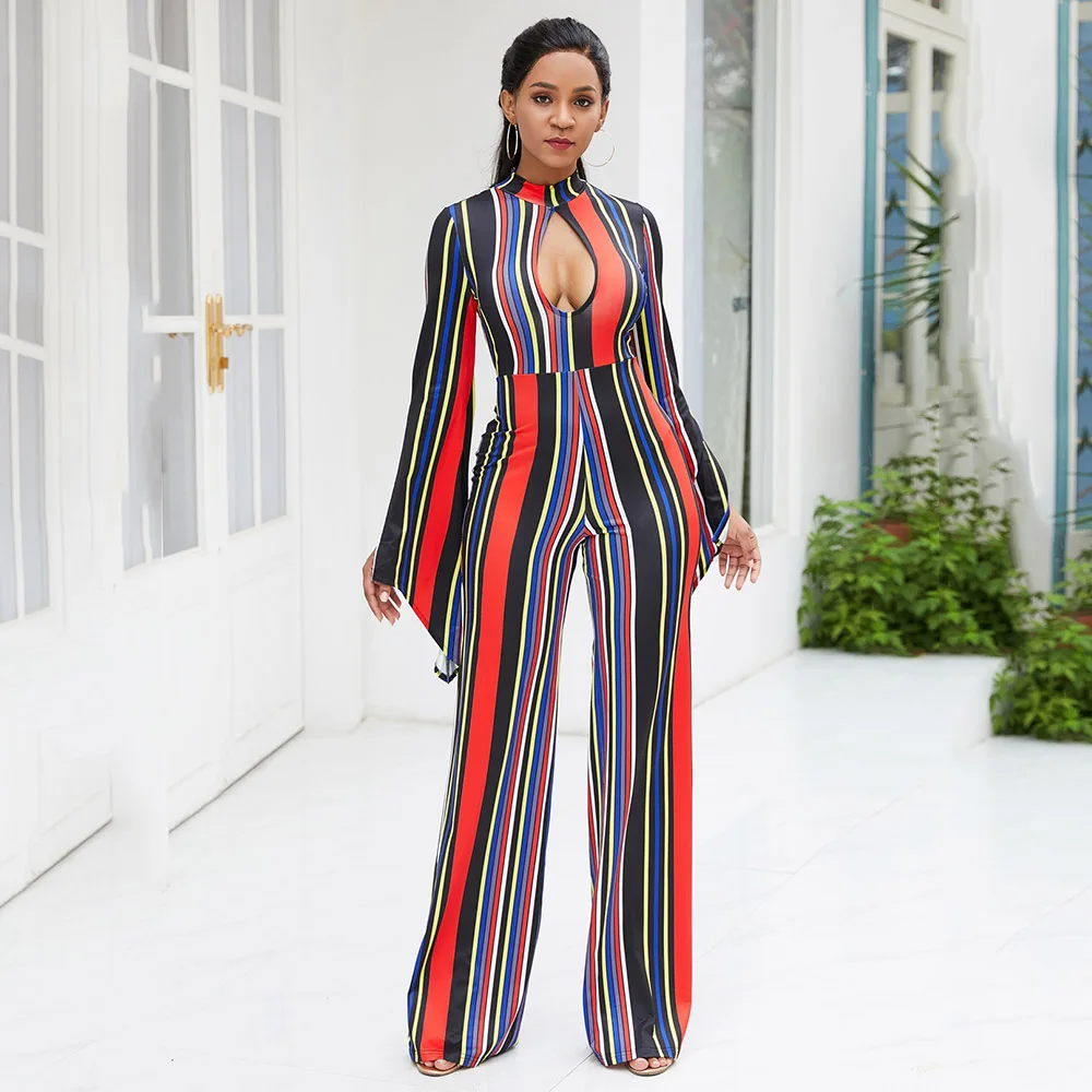 Office Women Jumpsuit Long Sleeve Elegant Stripe Print Sexy Hollow Rompers Ladies Overalls Spring 2020 Wide Legs Pants Jumpsuits
Office Women Jumpsuit Long Sleeve Elegant Stripe Print Sexy Hollow Rompers Ladies Overalls Spring 2020 Wide Legs Pants Jumpsuits
