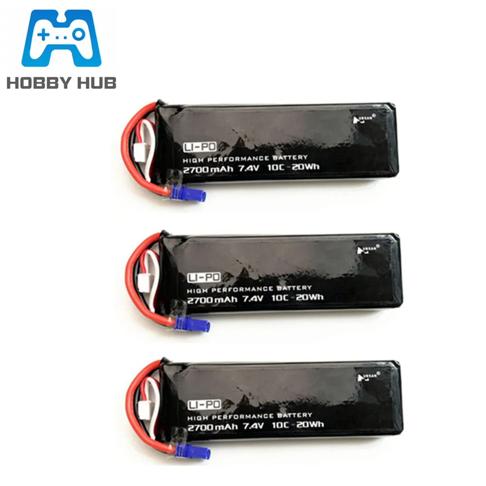 Литий Полимерный Аккумулятор 7 4 В 2700 мАч 10C 20 Втч для Hubsan H501W H501S H501C запчасти Дронов