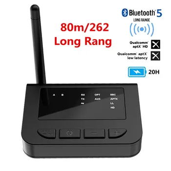 80m Bluetooth 5.0 Transmitter Receiver 3 in 1 Low Latency aptX HD Spdif RCA AUX 3.5mm Music Wireless Audio Adapter for TV PC Car
80m Bluetooth 5.0 Transmitter Receiver 3 in 1 Low Latency aptX HD Spdif RCA AUX 3.5mm Music Wireless Audio Adapter for TV PC Car