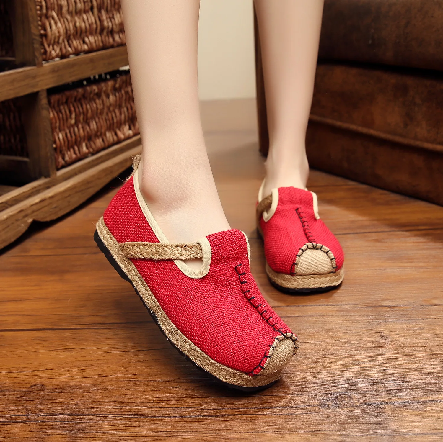 N6025 Hemp Low Top Cloth Shoes 2017 Spring Women's Contrast Color Cloth Shoes College Style Handmade
N6025 Hemp Low Top Cloth Shoes 2017 Spring Women's Contrast Color Cloth Shoes College Style Handmade