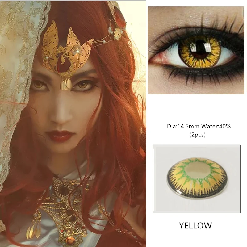 2pcs/pair Cosplay Yearly Use Red Blue Green Yellow Color Cosmetic Contact Lens Enlarge Pupil Contact Lenses Eye Color
2pcs/pair Cosplay Yearly Use Red Blue Green Yellow Color Cosmetic Contact Lens Enlarge Pupil Contact Lenses Eye Color
