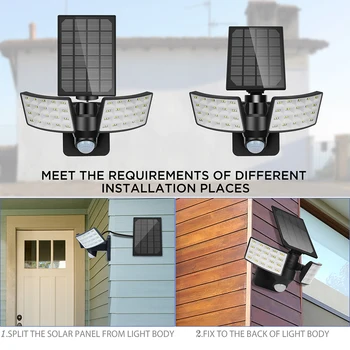 Dual Head Solar Wall Light 3 Modes Outdoor Solar Power Waterproof Motion Sensor LED Waterproof Easy Installation Yard Lamp
Dual Head Solar Wall Light 3 Modes Outdoor Solar Power Waterproof Motion Sensor LED Waterproof Easy Installation Yard Lamp
