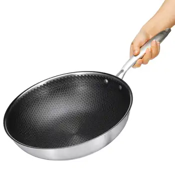 New 28cm Stainless Steel Skillet Nonstick Fry Pan Induction Compatible Multipurpose Cookware Use for Home Kitchen or Restaurant
New 28cm Stainless Steel Skillet Nonstick Fry Pan Induction Compatible Multipurpose Cookware Use for Home Kitchen or Restaurant