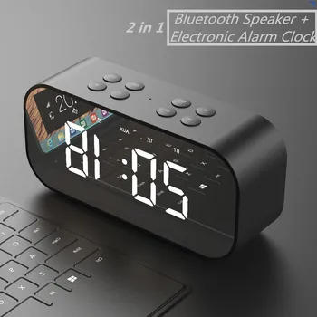 Electronic Alarm Clock Retro Wood 5.0 Bluetooth Speaker FM Radio Alarm Clock Wreless Bluetooth Speaker By Natural Walnut Microph
Electronic Alarm Clock Retro Wood 5.0 Bluetooth Speaker FM Radio Alarm Clock Wreless Bluetooth Speaker By Natural Walnut Microph