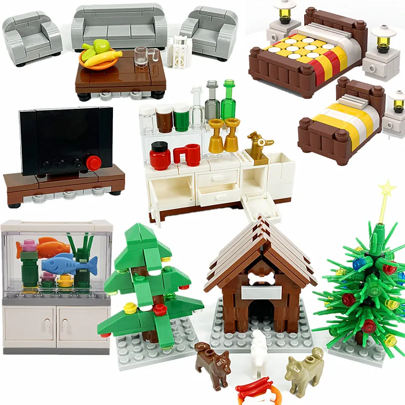 Locking City MOC Blocks Creator Bricks Bed TV Sofa Computer Furniture DIY Set Friends Building Blocks Toys for Children Juguetes
Locking City MOC Blocks Creator Bricks Bed TV Sofa Computer Furniture DIY Set Friends Building Blocks Toys for Children Juguetes