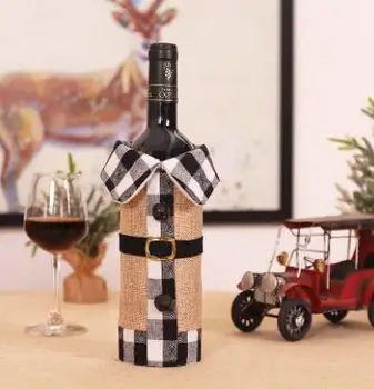 Christmas Plaid Wine Wine Bottle Cover Cute Decorative Wine Champagne Bottle Cover Christmas Table Decorations
Christmas Plaid Wine Wine Bottle Cover Cute Decorative Wine Champagne Bottle Cover Christmas Table Decorations