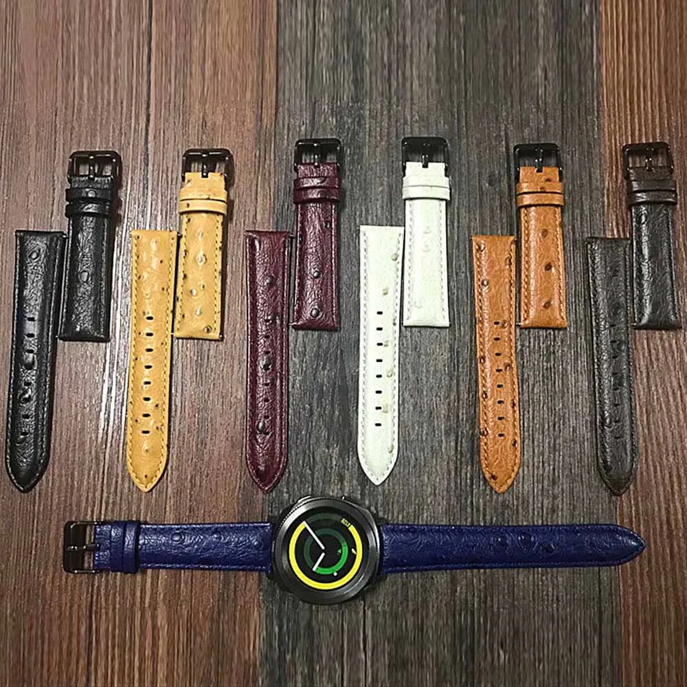 22mm Leather WatchBand for Samsung Galaxy Watch 3 45mm/Gear S3 Ostrich Grain Bracelet Classic Strap for Samsung Galaxy 46mm Band
22mm Leather WatchBand for Samsung Galaxy Watch 3 45mm/Gear S3 Ostrich Grain Bracelet Classic Strap for Samsung Galaxy 46mm Band