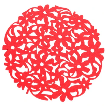New Round Laser Cut Flower Felt Placemats Kitchen Dinner Table Cup Mats Cushion Red
New Round Laser Cut Flower Felt Placemats Kitchen Dinner Table Cup Mats Cushion Red