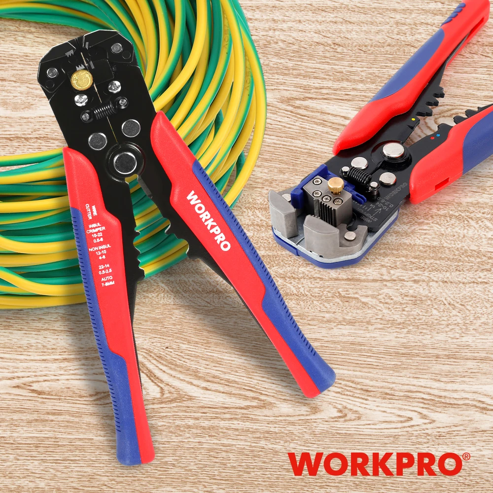WORKPRO Automatic Crimping Wire Stripper Wire Cutter Multifunction Peeling Hand Tools Crimper Cable Cutter
WORKPRO Automatic Crimping Wire Stripper Wire Cutter Multifunction Peeling Hand Tools Crimper Cable Cutter