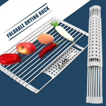 Roll-Up Dish Drying Rack Rolling Dish Drainer Over Sink Mat For Kitchen Foldable Heat Resistant Silicone Coated Stainless Steel
Roll-Up Dish Drying Rack Rolling Dish Drainer Over Sink Mat For Kitchen Foldable Heat Resistant Silicone Coated Stainless Steel