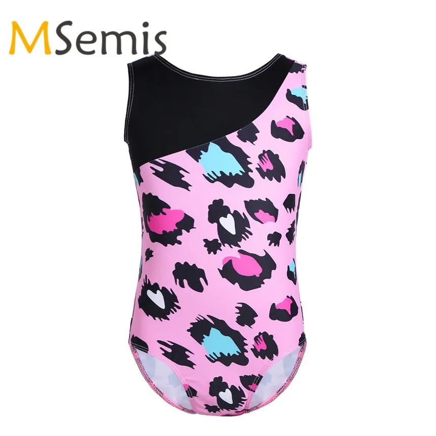 Kids Girls Gymnastics Swimsuits for Dancing Sleeveless Ballet Dance Bodysuit Children's Leotard Wear | Спорт и развлечения