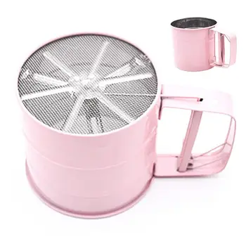 Portable Handheld Flour Sieve Stainless Steel Powder Sieve Cup Mesh Sieve Flour Strainer Bakeware Kitchen Gadgets Random Color
Portable Handheld Flour Sieve Stainless Steel Powder Sieve Cup Mesh Sieve Flour Strainer Bakeware Kitchen Gadgets Random Color