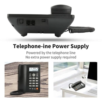 Desktop Corded Telephone with Caller ID Display, Wired Landline Phone for Home/Hotel/Office, Adjustable Volume, Real Time Date W 
Desktop Corded Telephone with Caller ID Display, Wired Landline Phone for Home/Hotel/Office, Adjustable Volume, Real Time Date W