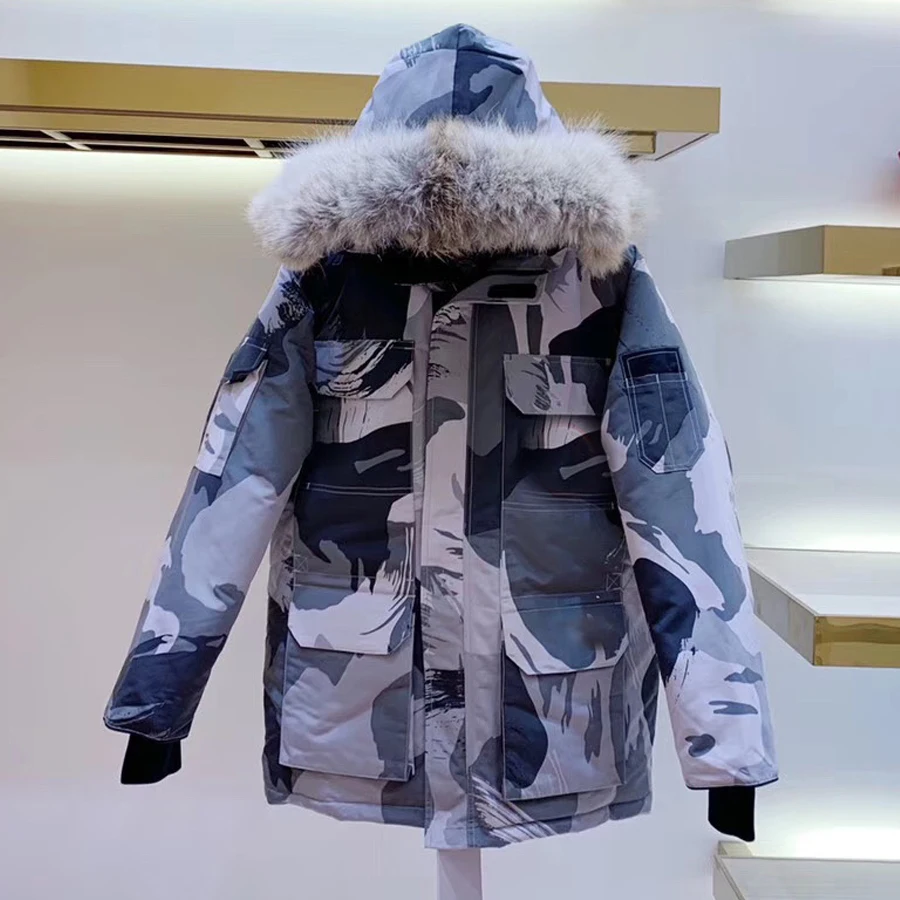 

Canada Top Brand 90% White Goose Man Down Jacket Winter Warm Parka Waterproof Fox Fur Hoodie Men's Down Jacket Thick Coat