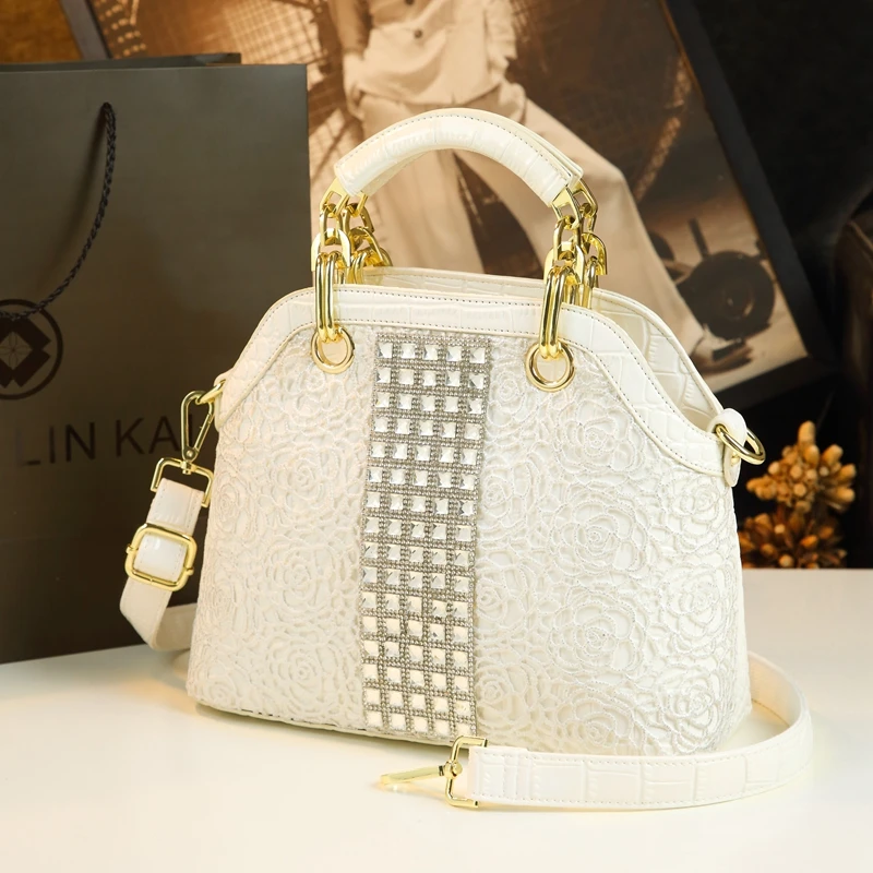 Luxury Women Messenger Bag Shell Diamonds Crocodile Pattern Leather Lace Lady Handbag Designer High Quality Female Shoulder Bag
Luxury Women Messenger Bag Shell Diamonds Crocodile Pattern Leather Lace Lady Handbag Designer High Quality Female Shoulder Bag